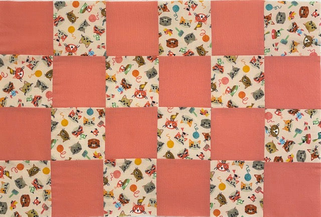 Kennel Quilt 24 Patch Pinky Peach