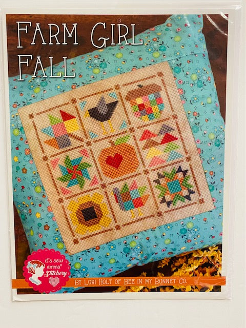 Cross Stitch Pattern Farm Girl Fall