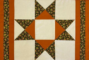 Fall Placemats Ohio Star **Ready to Ship**  Set of 4 (Rust/Green)