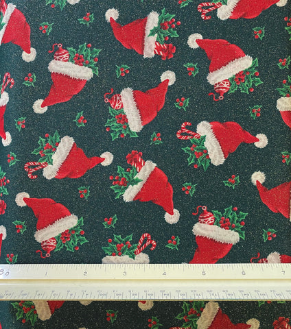Fabric Christmas Santa Hats